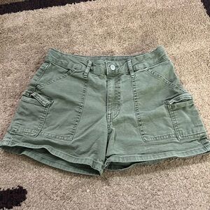 Size 14 Art Class green denim cargo shorts